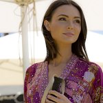 Model at the polo with Stick